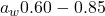 Rendered by QuickLaTeX.com a_w 0.60 - 0.85
