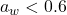 Rendered by QuickLaTeX.com a_w < 0.6