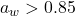 Rendered by QuickLaTeX.com a_w > 0.85