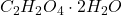 Rendered by QuickLaTeX.com C_2H_2O_4 \cdot 2H_2O