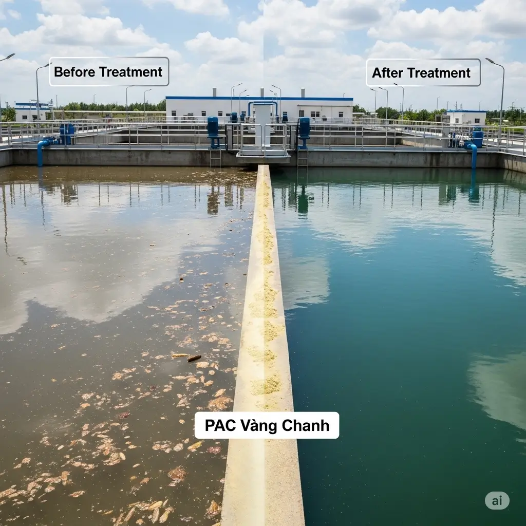 ứng dụng PAC Vàng Chanh trong xử lý nước thải công nghiệp