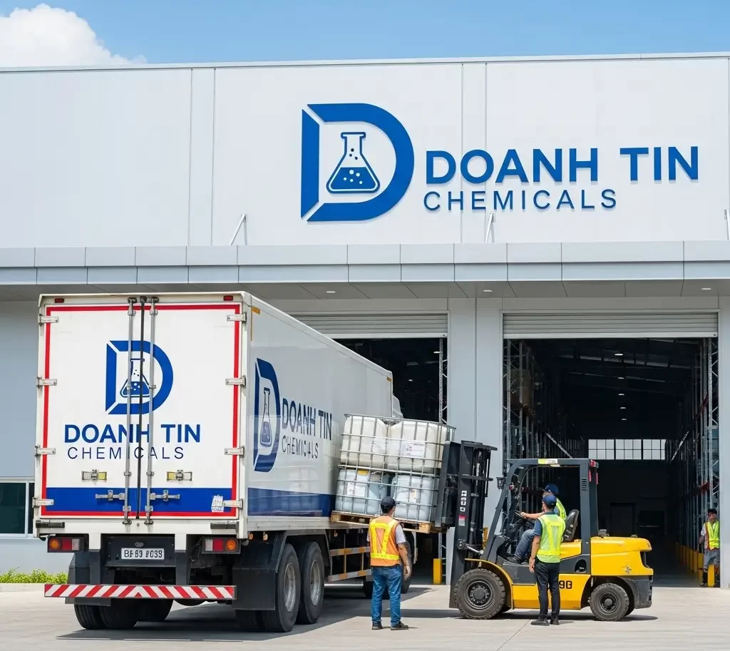 Năng lực cung ứng và hệ thống kho bãi hiện đại của Hóa Chất Doanh Tín.