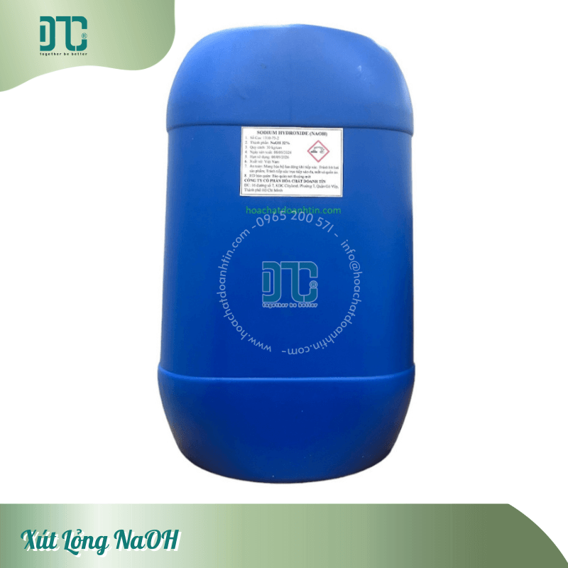 Xút vảy NaOH và xút lỏng công nghiệp do Doanh Tín cung cấp.