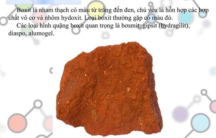 Mẫu quặng boxit thô đặc trưng khai thác tại Tây Nguyên, Việt Nam.