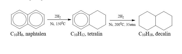 Phản ứng cộng của Naphthalen