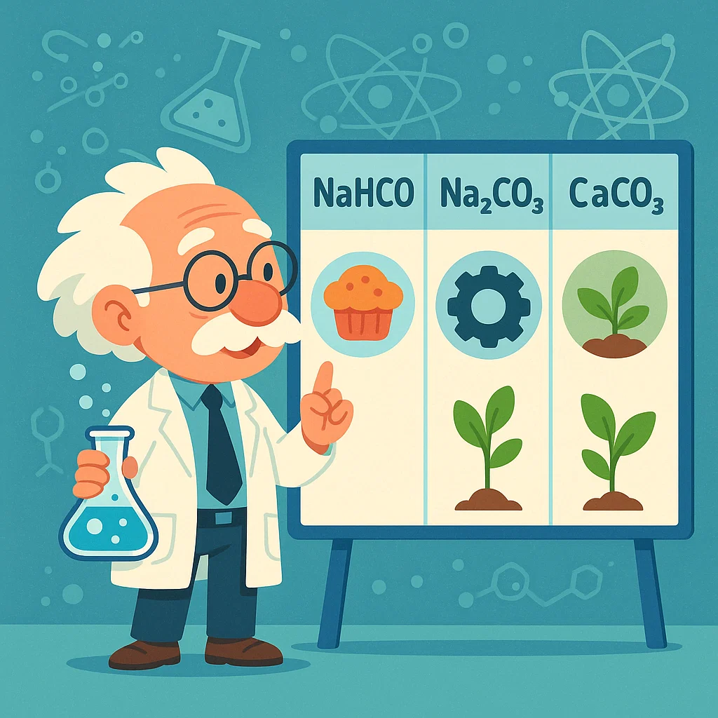 So sánh NaHCO₃ với các hóa chất liên quan