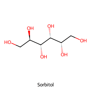 Cấu trúc hóa học của Sorbitol