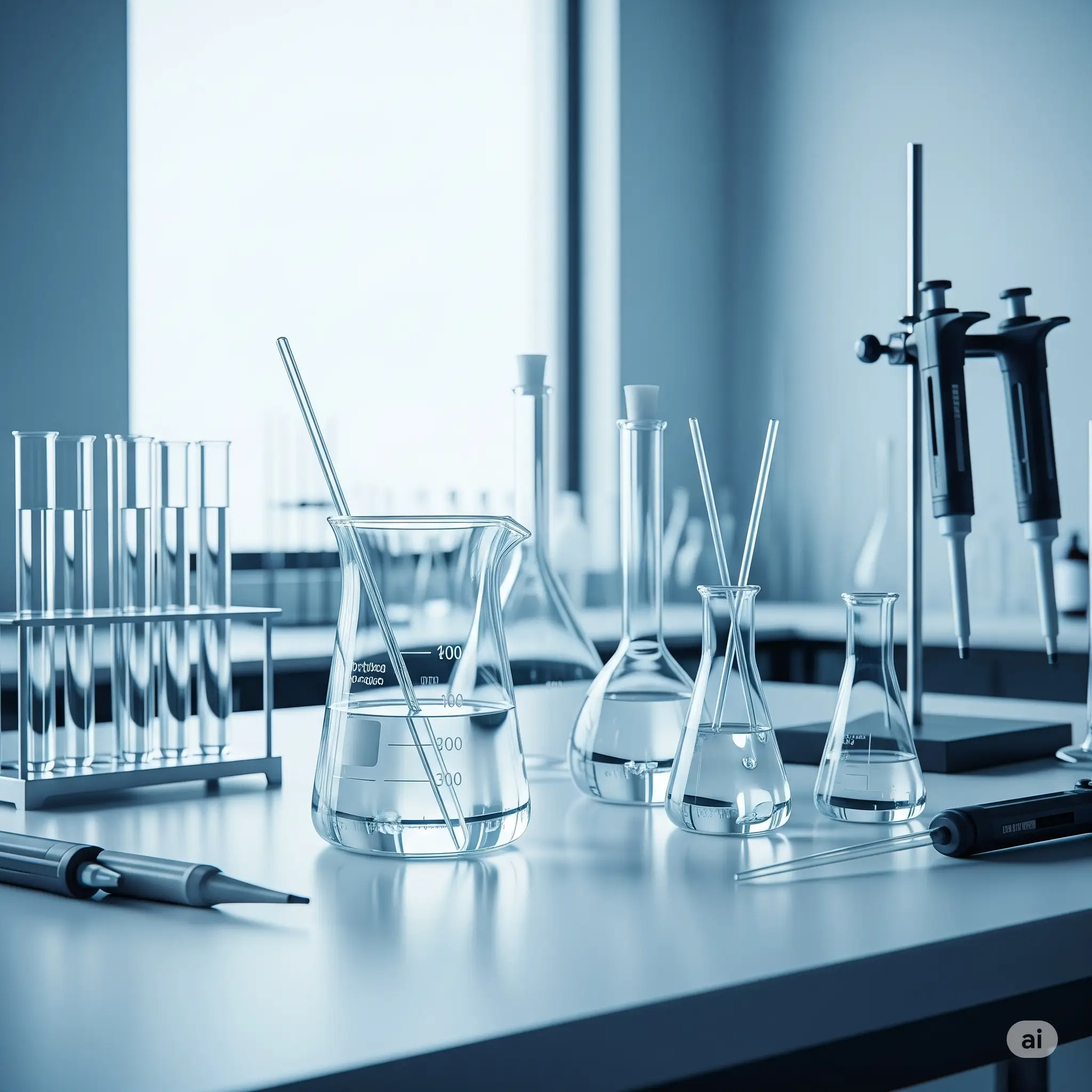 Bình ethylene glycol trong phòng thí nghiệm