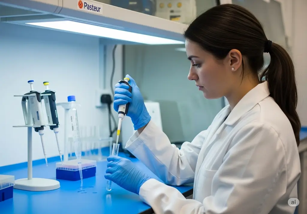 Xem hình ảnh Pipette trong phòng thí nghiệm để hiểu rõ cách pipette hoạt động trong phòng thí nghiệm.