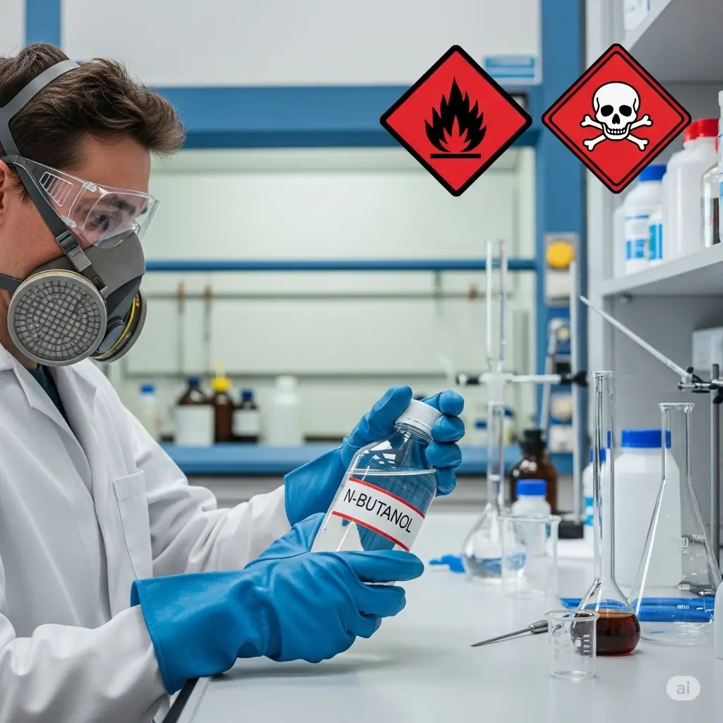 Để đảm bảo an toàn, N-Butanol nên được bảo quản trong các thùng chứa kín, đặt ở nơi khô ráo, thoáng mát và tránh ánh nắng mặt trời trực tiếp.