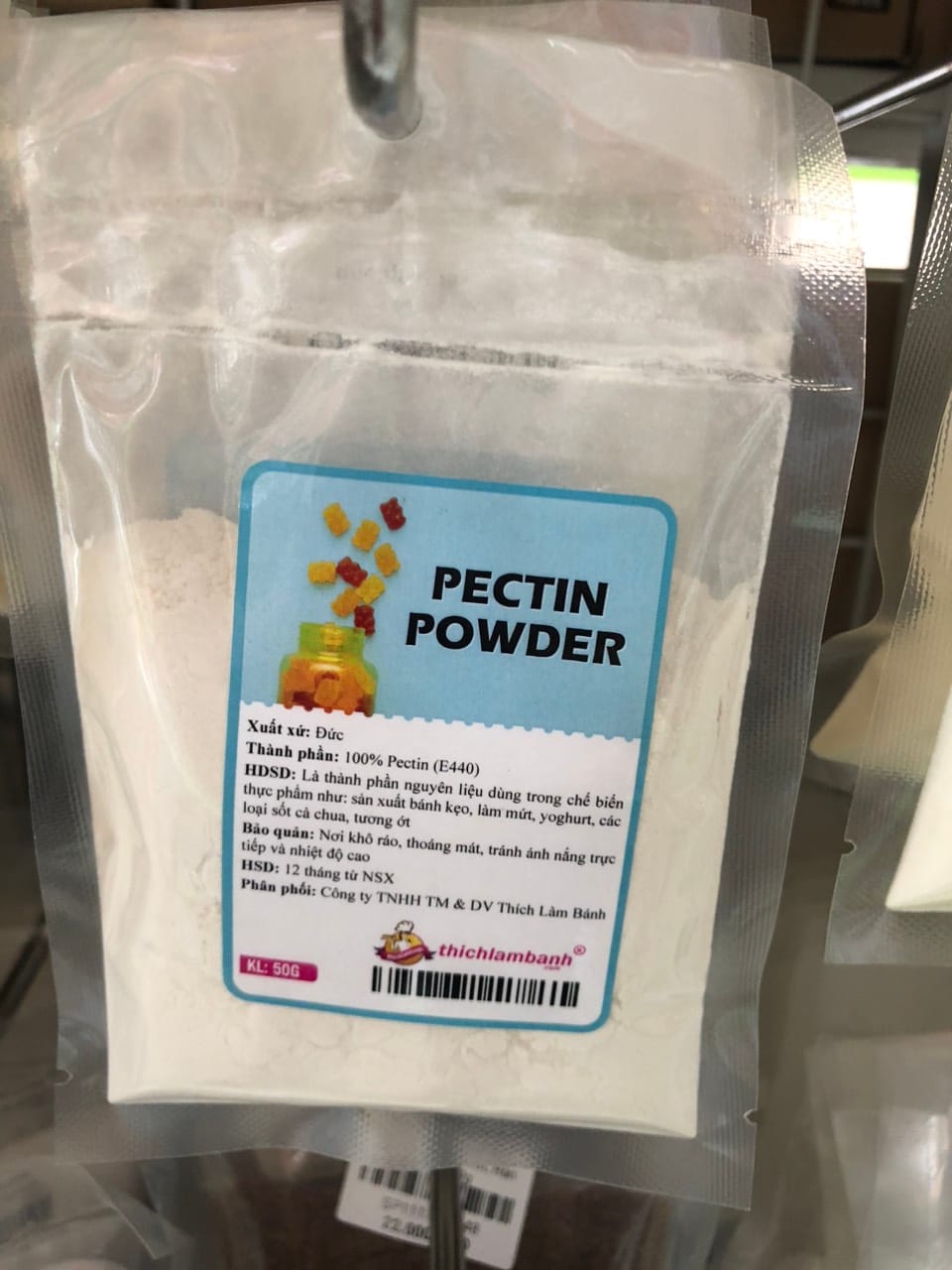 Bột pectin thực phẩm.