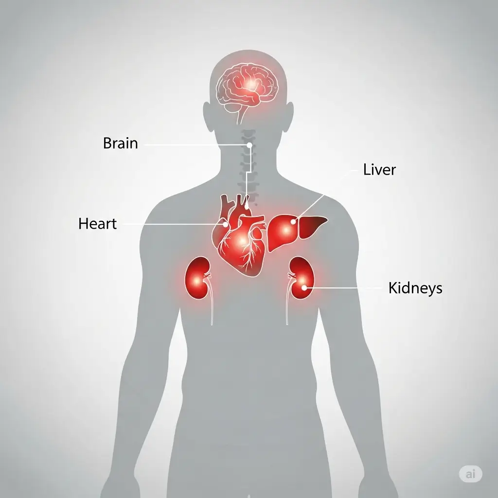 Infographic tóm tắt 4 tác hại chính của Chloroform đối với sức khỏe con người.