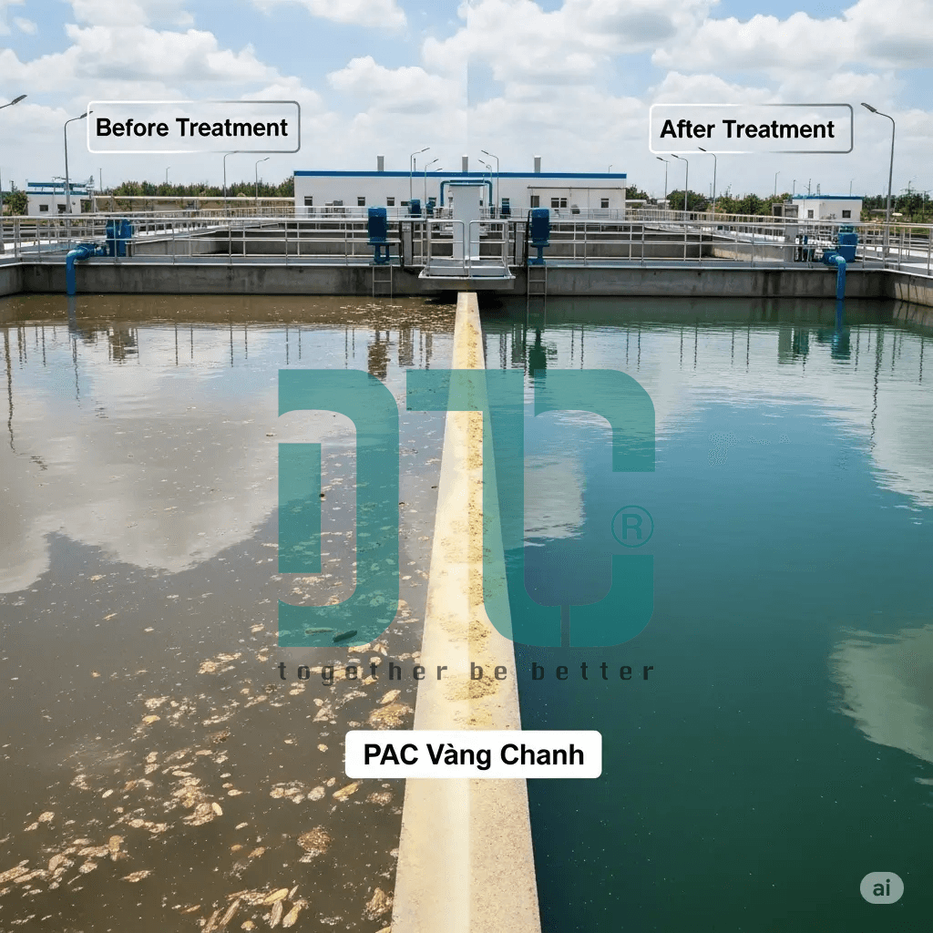 PAC Vàng Chanh Xử Lý Nước Thải Công Nghiệp