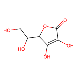 Cấu trúc phân tử của Ascorbic Acid