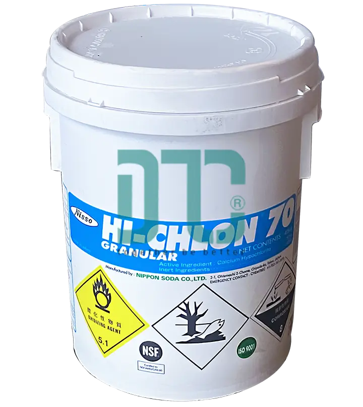 Chlorine Hi-Chlon Ca(OCl)2 70%, Nhật Bản, 45kg/thùng