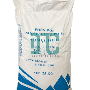 Phèn đơn Nhôm sunphat Al2(SO4)3.18H2O, Việt Nam, 25kg/bao