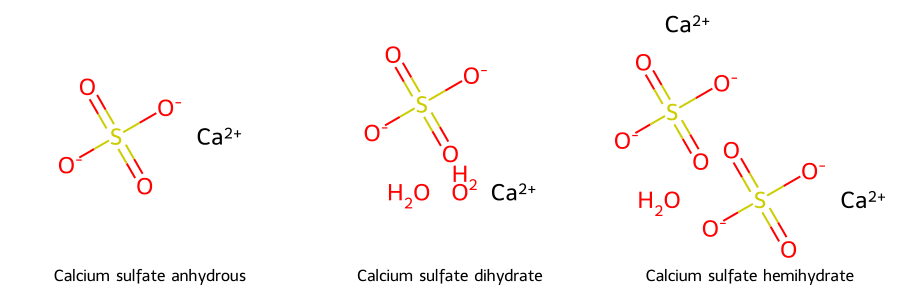 cấu trúc hóa học Canxi sunphat