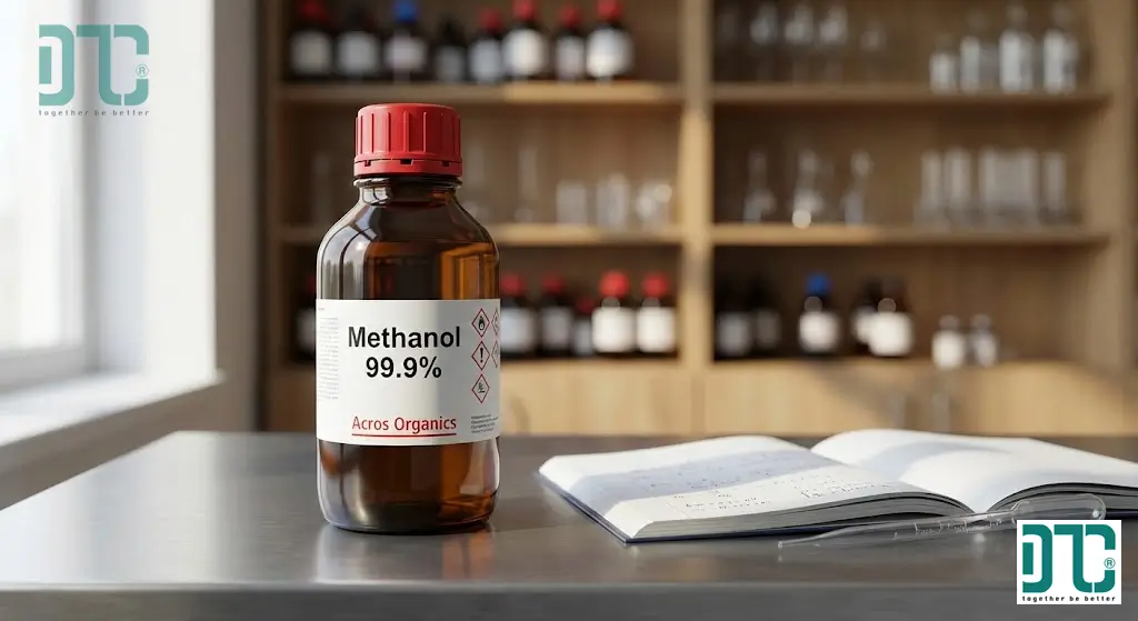 Chai hóa chất Methanol for biochemistry 99.9% hãng Acros Organics mã code 124790010 quy cách 1 lít và 2.5 lít chính hãng.