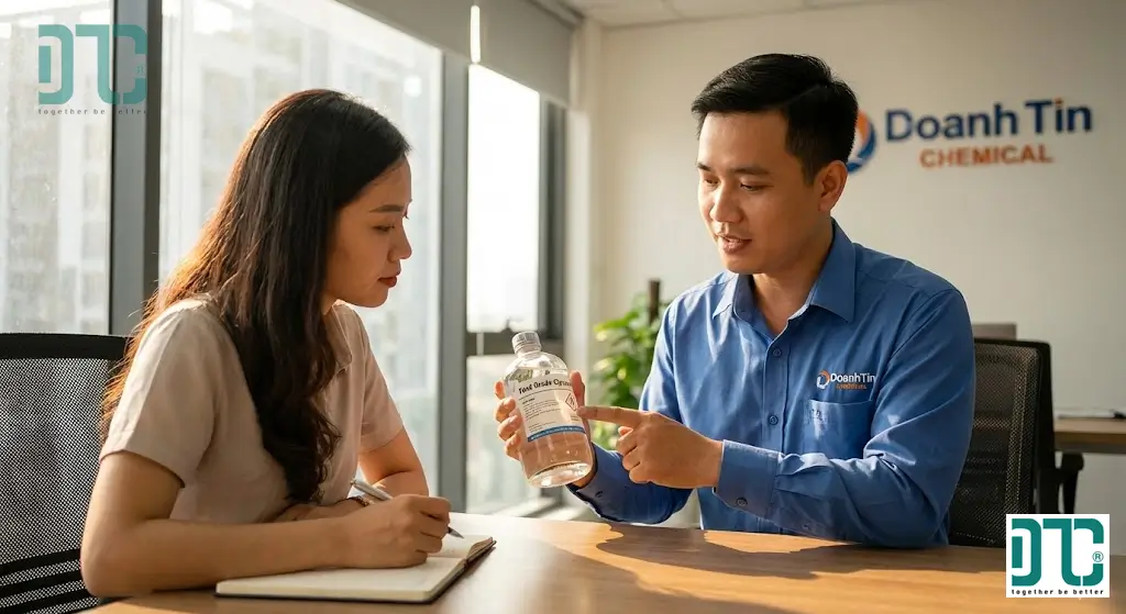 Mua Glycerol ở đâu uy tín? Chuyên gia Hóa Chất Doanh Tín tư vấn cách sử dụng Glycerol an toàn thực phẩm (GRAS).