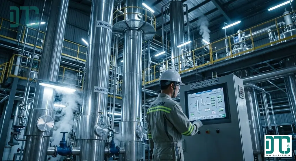 Quy trình điều chế Glycerol công nghiệp từ phản ứng xà phòng hóa và sản phẩm phụ của nhiên liệu sinh học Biodiesel.