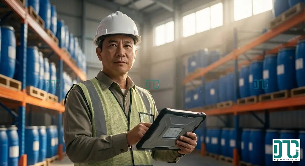 Chuyên gia PGS. TS Đặng Hoàng Phú kiểm tra tuân thủ an toàn hóa chất tại kho chứa công nghiệp theo quy định của Nghị định 113/2017/NĐ-CP và văn bản hợp nhất Nghị định 82/2022/NĐ-CP.