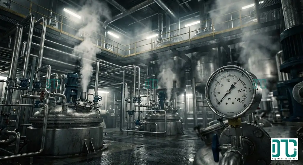 Hệ thống nhà máy sản xuất Axit Axetic công nghiệp bằng công nghệ Carbonyl hóa Methanol hiện đại.