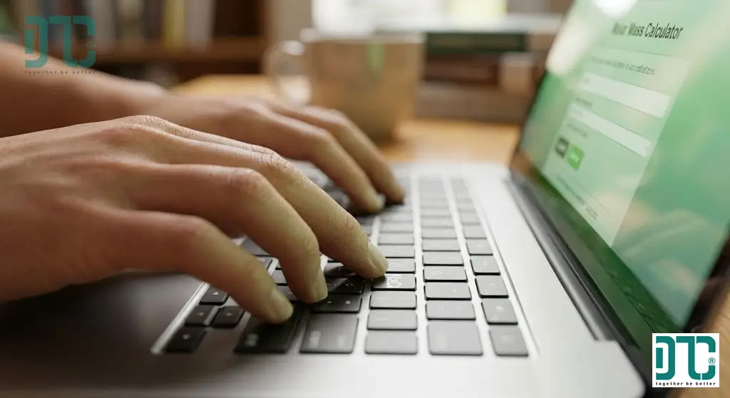 Hướng dẫn nhập công thức hóa học vào máy tính phân tử khối online để chuyển đổi mol sang gam và tìm số nguyên tử.