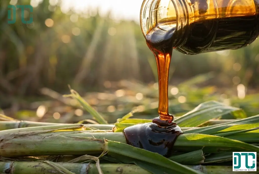 Mật rỉ đường nguyên chất đậm đặc màu cánh gián độ Brix trên 78% dùng trong nông nghiệp và xử lý nước thải.