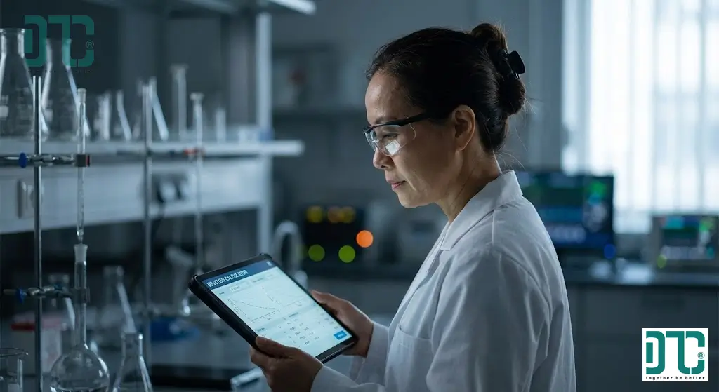 Chuyên gia hóa chất sử dụng máy tính pha loãng dung dịch trực tuyến để tính toán nồng độ mol chính xác.