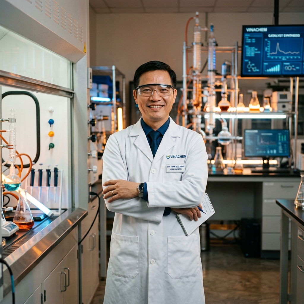 Đội ngũ chuyên gia hóa học và hệ thống Test Lab nghiên cứu của Hóa Chất Doanh Tín